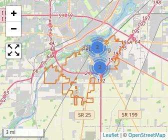 Area schools map