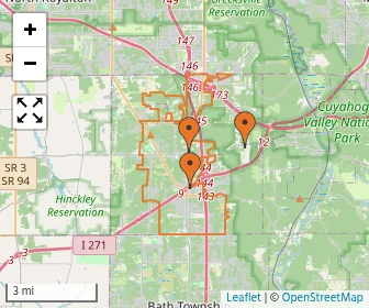 Area schools map