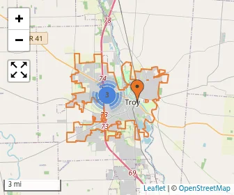 Area schools map