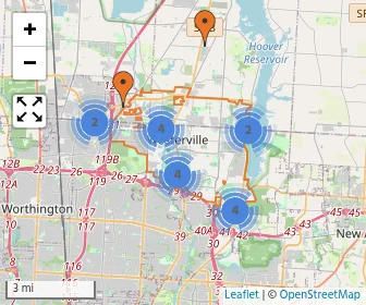 Area schools map
