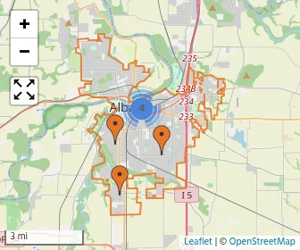 Area schools map