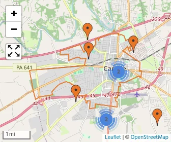Area schools map