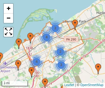 Area schools map
