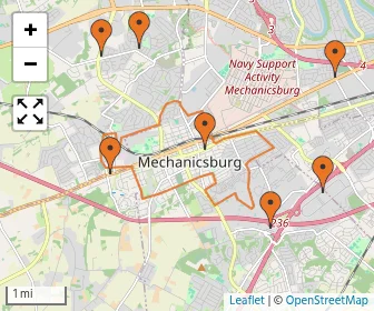 Area schools map