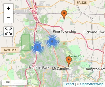 Area schools map