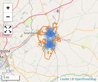 Area schools map