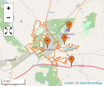 Area schools map