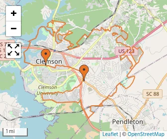Area schools map