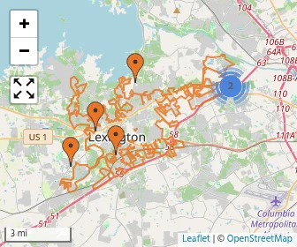 Area schools map