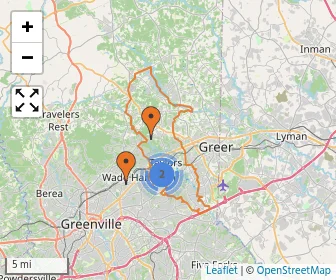 Area schools map
