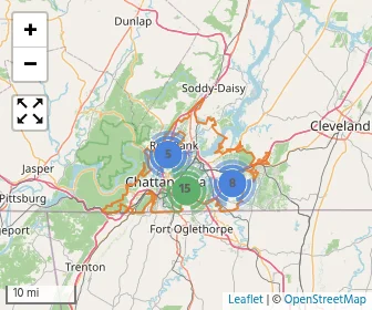 Area schools map