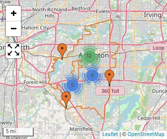 Area schools map