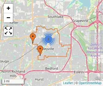 Area schools map