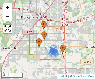 Area schools map