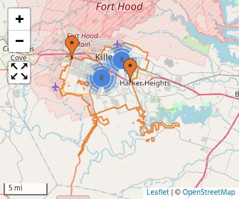 Area schools map