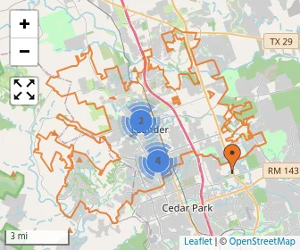 Area schools map