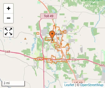 Area schools map