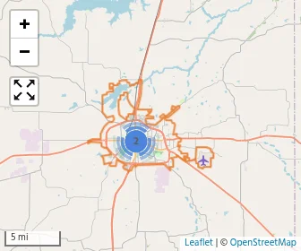 Area schools map