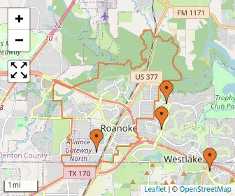 Area schools map