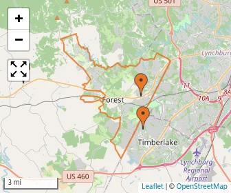 Area schools map