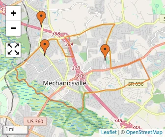 Area schools map