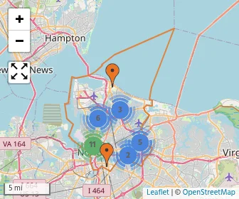 Area schools map
