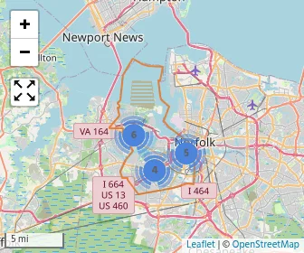 Area schools map