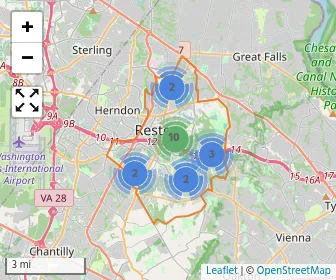 Area schools map