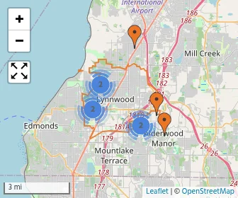 Area schools map