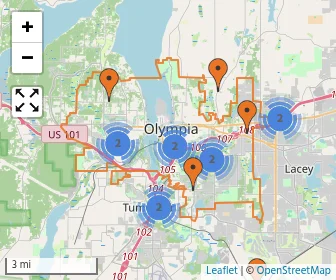 Area schools map