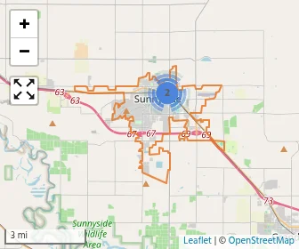 Area schools map