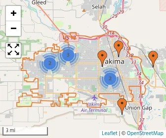 Area schools map