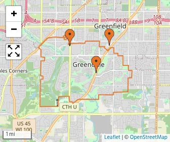 Area schools map