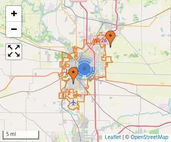 Area schools map