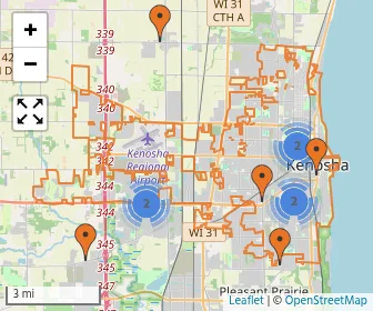 Area schools map
