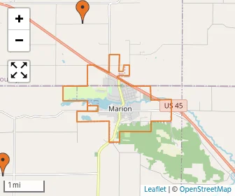 Area schools map