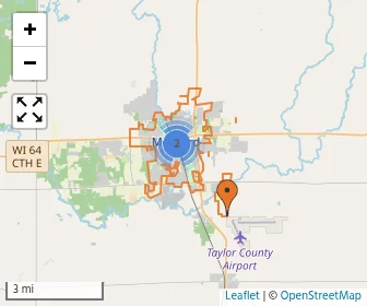 Area schools map