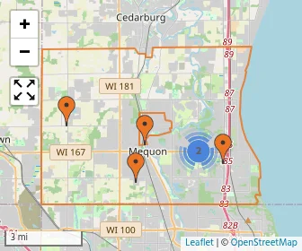 Area schools map