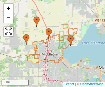 Area schools map
