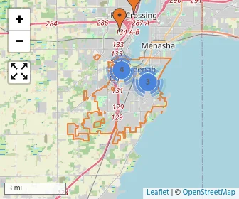 Area schools map