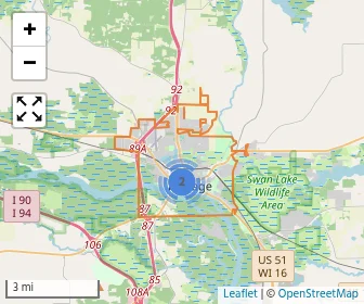 Area schools map