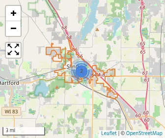 Area schools map