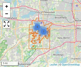 Area schools map